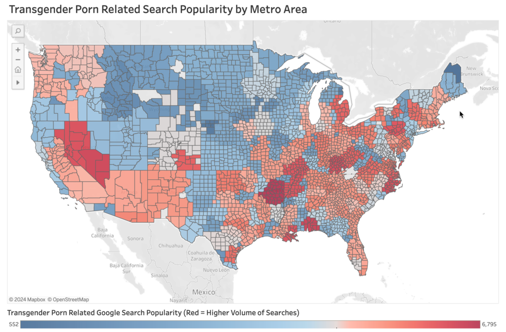 communities that search for a lot of trans porn